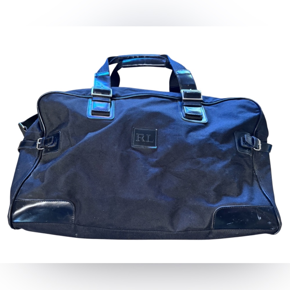 Ralph Lauren Polo Fragrences Black Unisex Duffel Bag Overnighter NICE